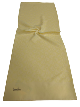 Benetton Elegante Şal 1023 4267 Sarı Monogram Desen