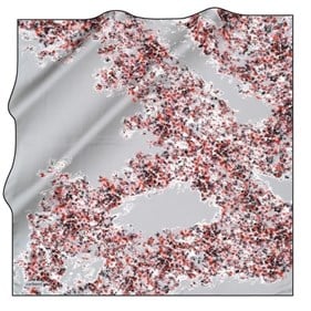 Cacharel Saf Tivil İpek Eşarp 8308313 - 972 Gri Batik Desen