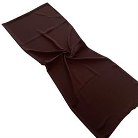 Kroren Medine İpeği Acı Kahve Düz Renk Şal 7301 - 247