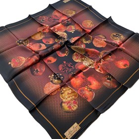 La Boutique Az Hatalı Sura Saf İpek Eşarp 54378  Siyah Karışık Desen 