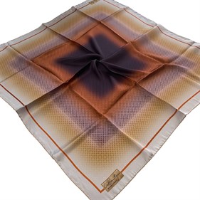 La Boutique Az Hatalı Sura Saf İpek Eşarp 54819 Çok Renkli Geometrik Desen 