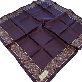 La Boutique Az Hatalı Tivil Saf İpek Eşarp 54403 Mürdüm Düz Desen 