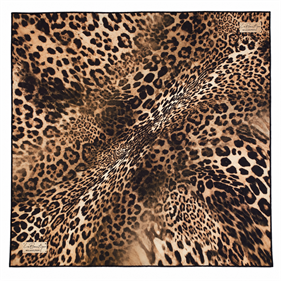 La Boutique Güz Eşarp 1012 04 Siyah Kahverengi Klasik Leopar Desen
