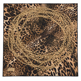 La Boutique Güz Eşarp 2495 02 Siyah Kahverengi Leopar Desen