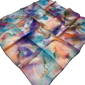 La Boutique Sura İpek Eşarp Çok Renkli Batik Desen 2547 - 03 