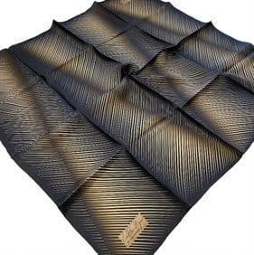 La Boutique Tivil İpek Eşarp Siyah Geometrik Desen 2506 - 02