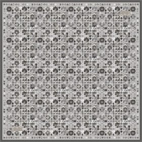 La Boutique Tivil Saf İpek Eşarp 2620 06 Gri Geometrik Desen