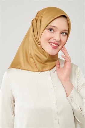 Levidor Tivil Saf İpek Eşarp IST 2123-02 Gold Düz Renk