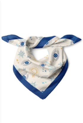 Nehir Eşarp Göz Desenli Bandana