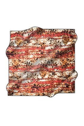 Pierre Cardin Sura İpek Eşarp 8776230 312 Bordo Leopar Desen