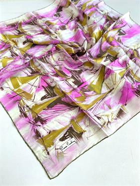 Pierre Cardin Sura Saf İpek Eşarp 49676 Pembe Karışık Desen