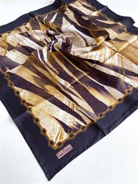 Pierre Cardin Tivil Saf İpek Eşarp 6298438-911-49678 Mürdüm Karışık Desen