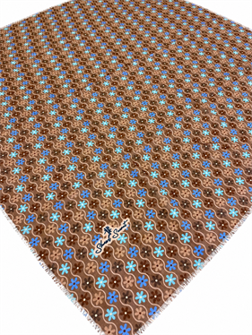 Shawl Secret Tülbent Turkuaz Mavi Çiçek Desen