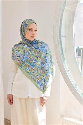 Silk Home Mayda Şal IST 81002 - 8 Soft Yeşil Soyut Desen