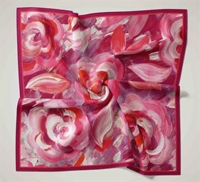 Silk Home Olinda İpek Eşarp IST 48001 -04 Mürdüm Çiçek Desen