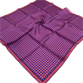 Silk Home Saf Tivil İ0pek Eşarp 11424 125 Gül Kurusu Geometrik Desen