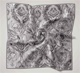 Silk Home Saf Tivil İpek Eşarp 11465 - 05 Füme - Gri Batik Desen 