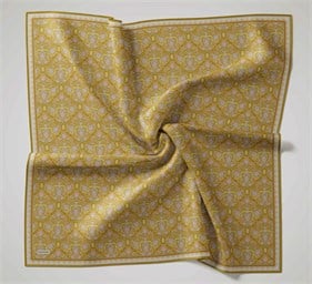 Silk Home Soft Eşarp Asit Sarısı Vintage Desen