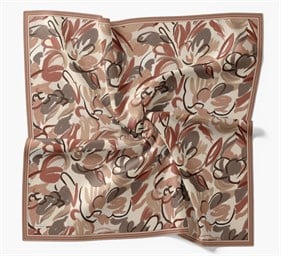 Silk Home Soft Eşarp Bej Soyut Desen