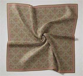 Silk Home Soft Eşarp Çam Yeşili Vintage Desen