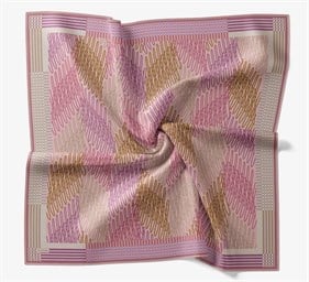 Silk Home Soft Eşarp Çizgi Desenli Pembe - Vizon