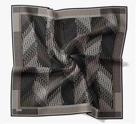 Silk Home Soft Eşarp Çizgi Desenli Siyah - Gri 