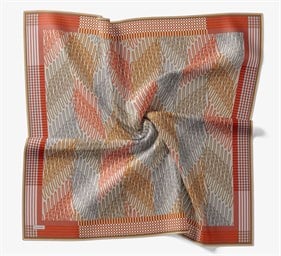 Silk Home Soft Eşarp Çizgi Desenli Turuncu - Vizon