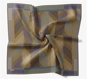 Silk Home Soft Eşarp Çizgi Desenli Yağ Yeşili - Saks Mavisi 