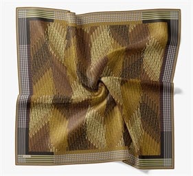 Silk Home Soft Eşarp Çizgi Desenli Yağ Yeşili - Gri 