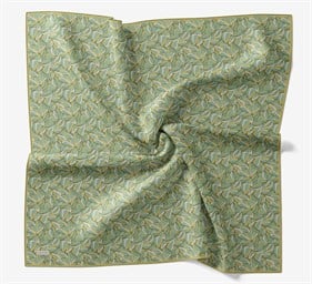 Silk Home Soft Eşarp Haki Mint Geometrik Desen