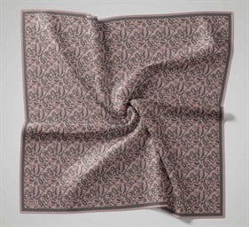 Silk Home Soft Eşarp IST 04471 - 23 Pembe - Gri Çiçek Desen