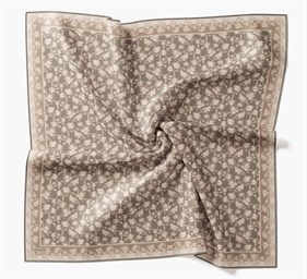 Silk Home Soft Eşarp IST 04597 - 01 Koyu Vizon - Kahverengi Çiçek Desen