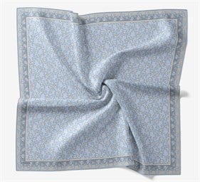 Silk Home Soft Eşarp IST 04597 - 03 Bebe Mavi - Gri Çiçek Desen