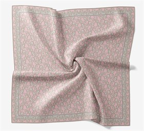 Silk Home Soft Eşarp IST 04597 - 08 Şeker Pembe - Gri Çiçek Desen