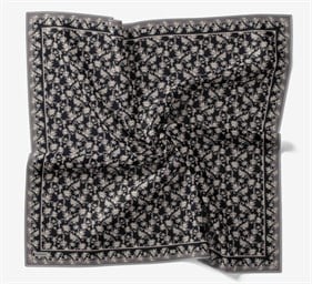 Silk Home Soft Eşarp IST 04597 - 10  Siyah - Vizon Çiçek Desen