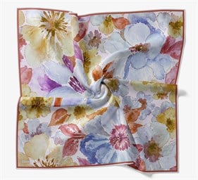 Silk Home Soft Eşarp IST  Bebe Mavi Çiçek Desen