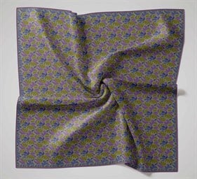 Silk Home Soft Eşarp IST Leylak - Yağ yeşil Soyut Desen
