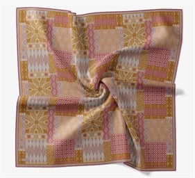 Silk Home Soft Eşarp IST Pembe - Sarı Etnik Desen
