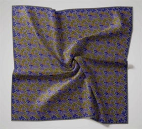 Silk Home Soft Eşarp IST Yağ yeşili- Turuncu Soyut Desen