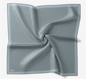 Silk Home Soft Eşarp Mavi Gri Geometrik Desen
