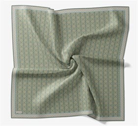 Silk Home Soft Eşarp Mavi Sarı Geometrik Desen
