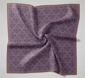 Silk Home Soft Eşarp Mor Vintage Desen