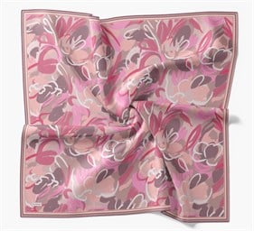 Silk Home Soft Eşarp Mürdüm Pembe Soyut Desen