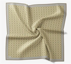 Silk Home Soft Eşarp Sarı Geometrik Desen