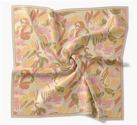 Silk Home Soft Eşarp Sarı Turuncu Soyut Desen