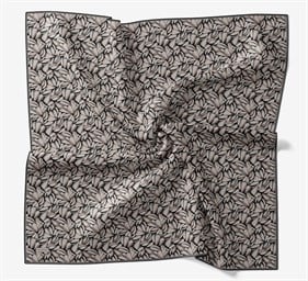 Silk Home Soft Eşarp Siyah Vizon Geometrik Desen