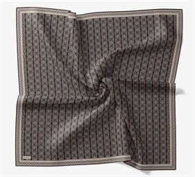 Silk Home Soft Eşarp Siyah Vizonı Geometrik Desen