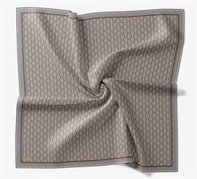 Silk Home Soft Eşarp Turkuaz Kahve Etnik Desen