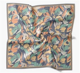 Silk Home Soft Eşarp Turkuaz Soyut Desen