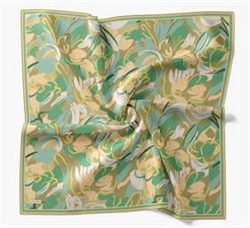 Silk Home Soft Eşarp Zümrüt Yeşili Soyut Desen